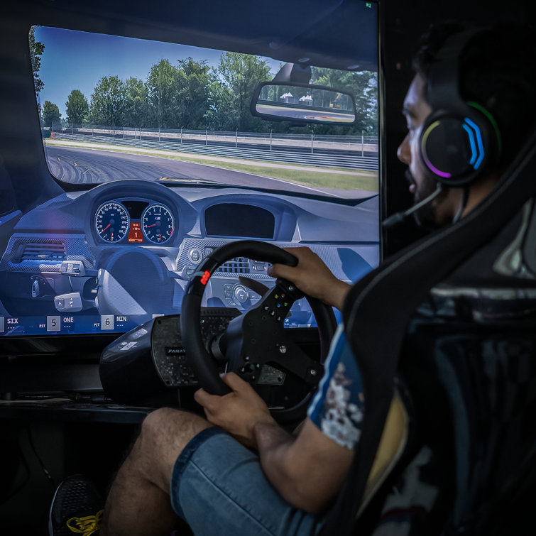 Racing simulator cockpit discount with steering wheel